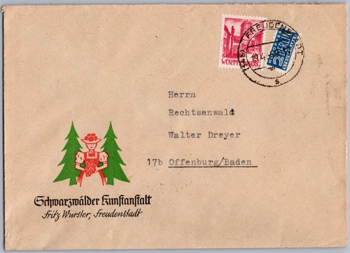 Franz zone brief 1949 - franz.,