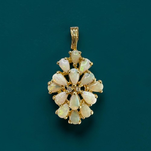 Vintage 14k gold birne opal - vintage,