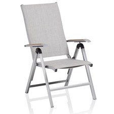 Kettler Multipositionssessel Gartensessel DIAMOND silber/ hellgrau