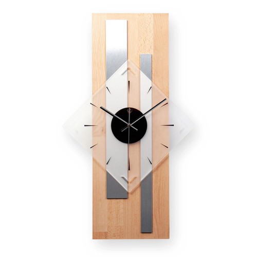 Horizon funk wanduhr aus buche - funk-wanduhr,
