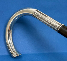 Gehstock Flanierstock Griff gepunzt 800 Silber um 1900 mit Monogramm " KL "