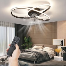 Deckenventilator mit Beleuchtung Fernbedienung LED Deckenlampe Schlafzimmer 56cm