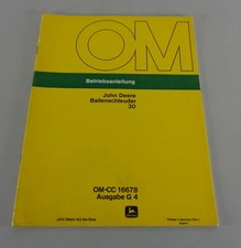 Betriebsanleitung / Handbuch John Deere Ballenschleuder 30 