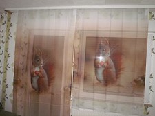 Store Schal Gardine mit Eichhörnchen o Eule 120 x 225 transparent ansehen lohnt!