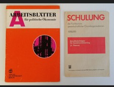 2x DDR * Arbeitsblätter politische Ökonomie + Schulungsunterlagen des FDGB