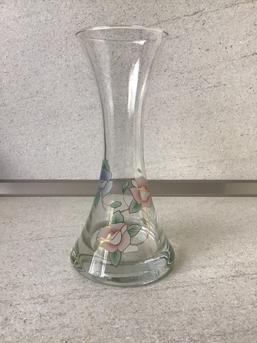 Glasvase mit blumendekor - mit,