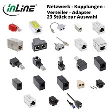 INLINE Adapter Netzwerk Cat 5e 6 6A UTP RJ 10 11 45 ISDN Buchse Stecker IYX