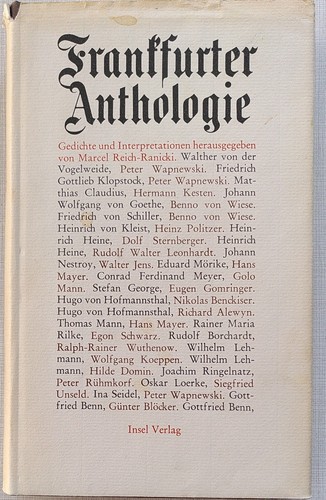 Frankfurter anthologie ea - frankfurter,