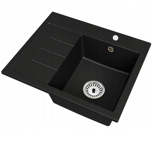 Schwarze granitspüle mit - schwarze,