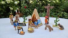 Playmobil Western Apachen  Indianer 6 Figuren  Tippi Kanu Marterpfahl 
