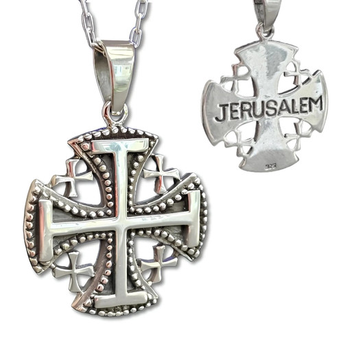 Jerusalem kreuz anhänger - jerusalem,