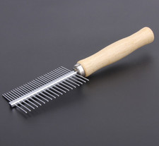 Hundebürste Holz Metall