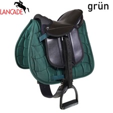 L-Sport Sattel für Holzpferd Stehpferd mit Zubehör Schabracke grün