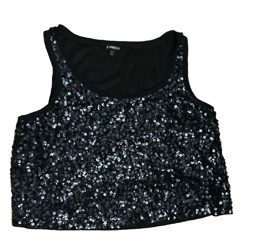 Express pailletten crop top - express,
