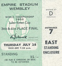 TICKET: WM 1966 3. PLATZ