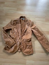 ZARA Lederjacke Blazer super weich echt Leder Jacke Braun Gr  M Top