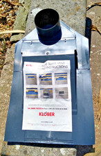 Klober Universal Schieferentlüfter 600 x 300 mm schwarz Einbau Fallrohr Dachentlüfter