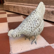 Gartenfigur Huhn Bronze 16 cm