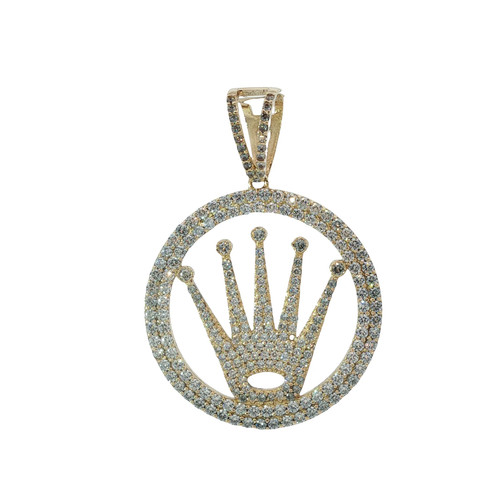 Anhänger krone gelbgold - anhänger, 585