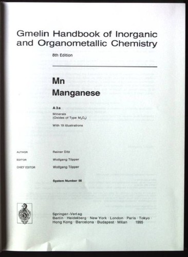 Gmelin handbook inorganic - gmelin,