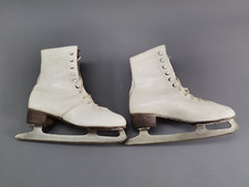 DDR Germina Zeha Eislaufschuhe weiß 25,5 Schlittschuhe Kristall "Start" Kufe