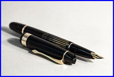 GOLDFINK Luxus Banker Füller mit Doppeltank - F 585 gold Feder, Clip & Banderole