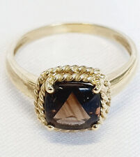 Schmuck Ring Gelbgold 375 Rauchquarz RW19 Ä4715