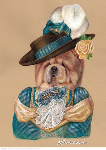 Chow lady kunstdruck - chow,