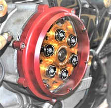 NEU Ducati Kupplungsdeckel "35" mit Distanzen clutch Deckel Kupplung rot AHK