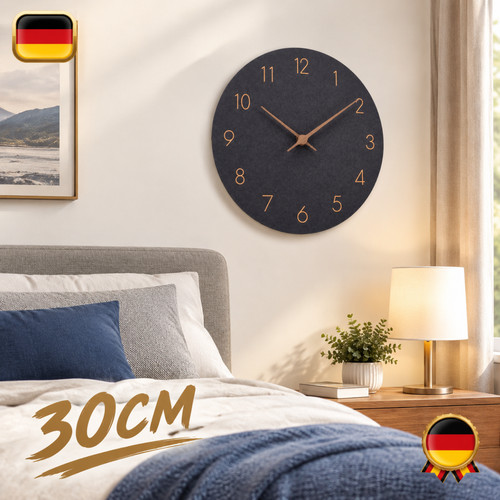 Wanduhr holz schwarz - wanduhr, cm