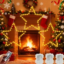 Weihnachtsbeleuchtung Fenster LED Stern Weihnachtsdeko Fenster Beleuchtet 8Modi