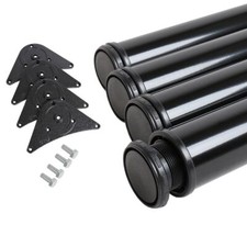 4er Set schwarze Tischbeine