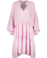 Better Rich Stufenkleid Hollywood midi Midikleider Tiefer Ausschnitt Kragenlos