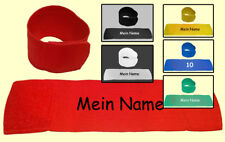 Schienbeinschonerhalter bedruckt nach Wahl Farben Klettverschluss Stutzenhalter