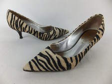 ESCADA Pumps - 38,5 - Zebramuster - beige schwarz - extravagantes Muster