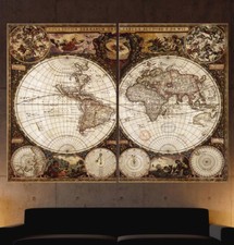 WELTKARTE ANTIK Abstrakt