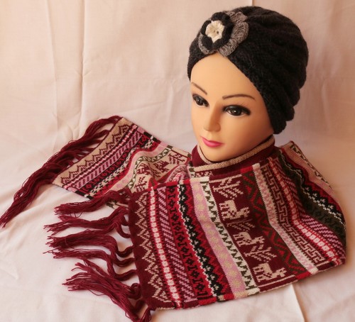 Alpaka schal zweifarbig bunt - alpaka,