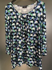 NEU Via Appia Due Longbluse Tunika Bluse Gr 46 48  Grün gemustert