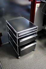 USM Haller Rollcontainer Container schwarz 3 Schubladen Regal Auszüge Ablage