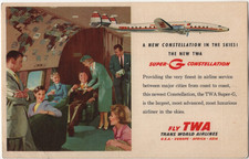 AK TWA: Passagierkabine (Lockheed Super-G Constellation)