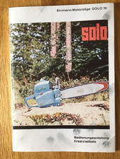 Solo 70 Motorsäge - Handbuch - Bedienungsanleitung - Ersatzteilliste