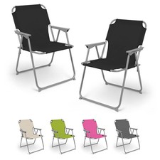 Gartenstuhl klappbar 2er Set bis 120kg - 5 Farben - Camping Festival Klapp Stuhl