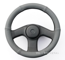  Lenkradbezug Farbe GRAU Echtes Leder Lenkradhülle, Lenkradschoner Ø 37 - 39