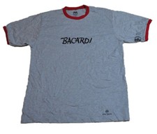 Schönes Bacardi USA T-shirt grau-rot Größe L 