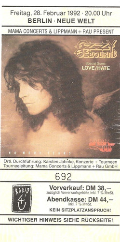 Ozzy osbourne concert 1992 - ozzy,
