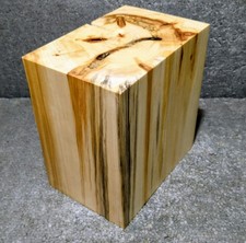 Holzstele,Holzsäule,Kantholz, Holzdeko,Holzklotz,Stele,gestockt, Pappel,H:21,5cm