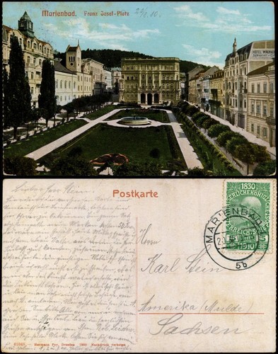 Postcard marienbad mariánské - marienbad,