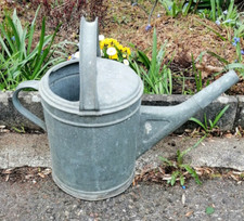 Alte Zink Gießkanne  rund  dekorativ - zur Bepflanzung Fassungsvermögen 10 Liter
