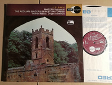 BACH - MOTETS VOL. II - AEOLIAN SINGERS / FORBES / NEARY  - LP - UK 1971 (K1962)