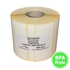 Thermo Etiketten auf Rolle 60